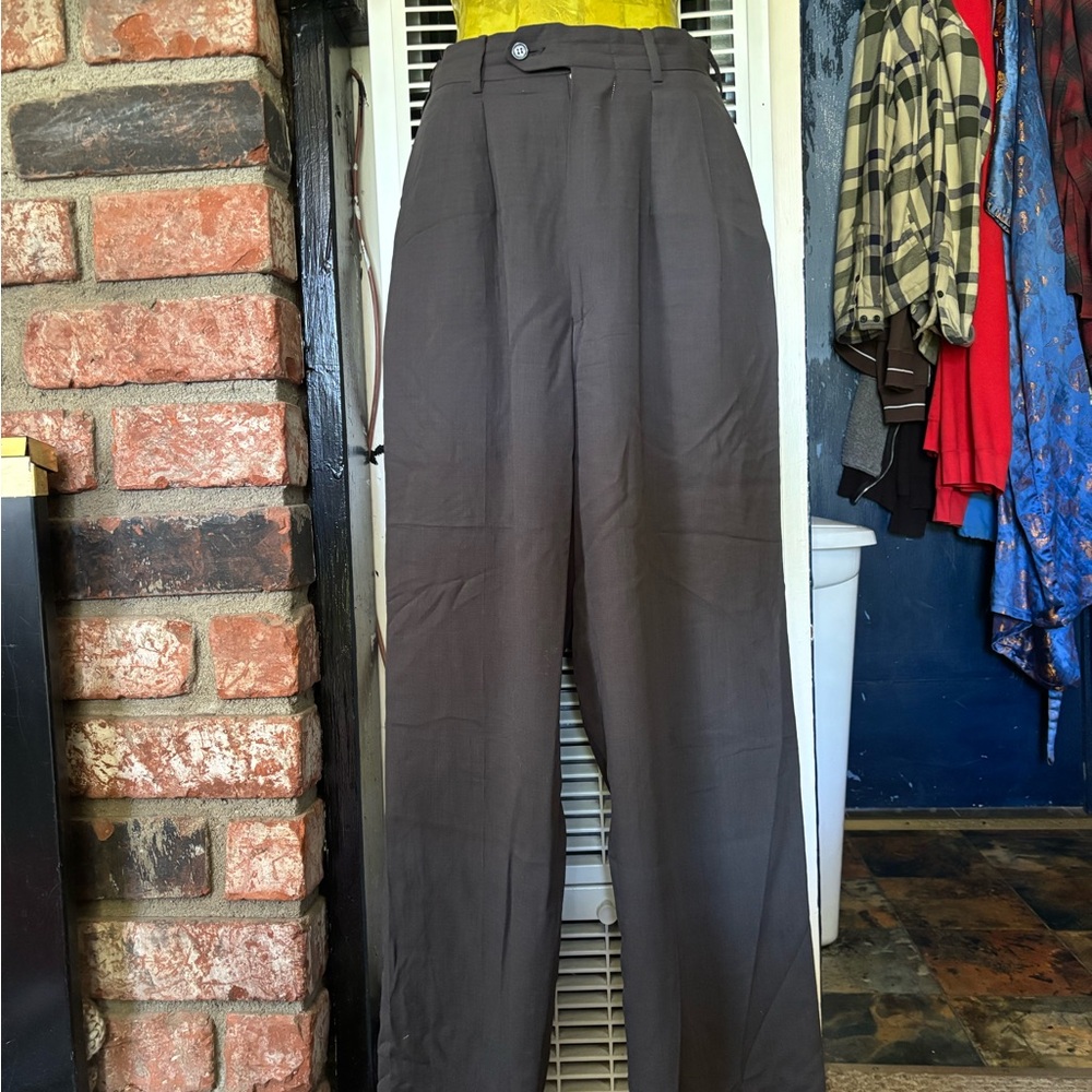 High-Waisted Gray Krizia Huomo Trousers